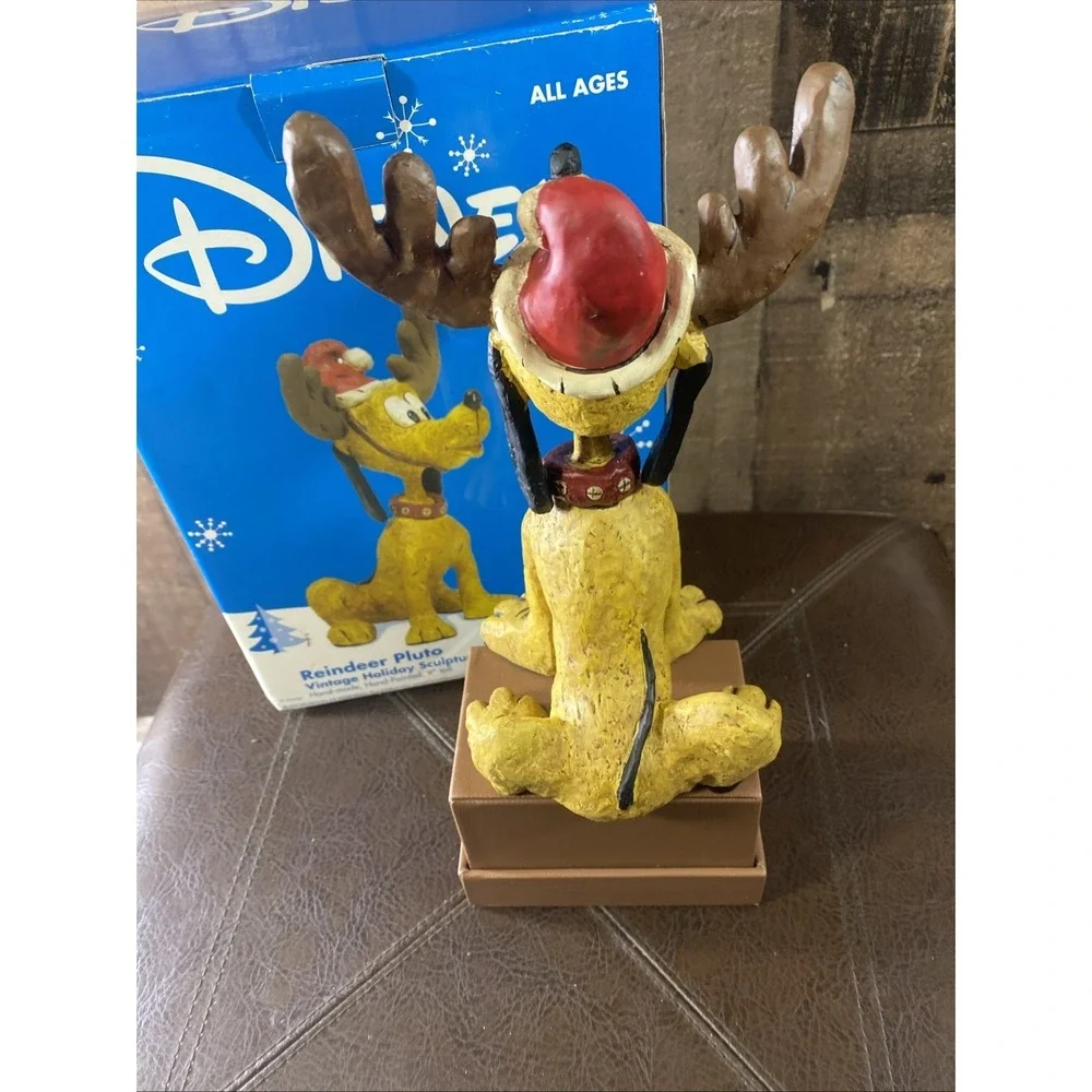 Disney Reindeer Pluto Vintage Holiday‎ Sculpture Hand-Made Hand-Painted 9